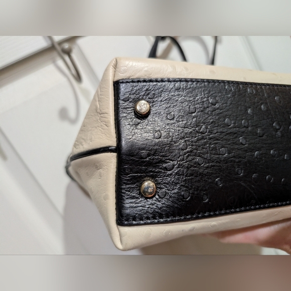 Kate Spade Harmony Valencia Road Medium tote bag Black & White Ostrich Leather - Picture 12 of 16